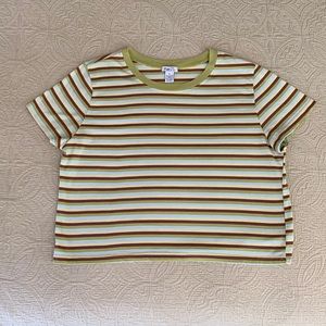 Rue 21 striped cropped T-shirt